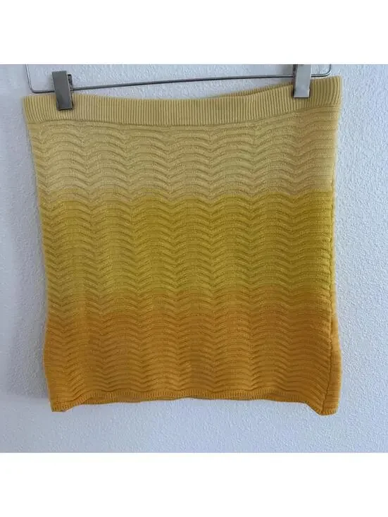 Revolve x Camila Coelho Avalon Knit Mini Skirt in Yellow Ombre Sz S - Picture 3 of 5